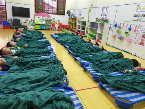 Tổ chức hoạt động ăn, ngủ và vệ sinh  cho trẻ ở trường mầm non hoa phượng